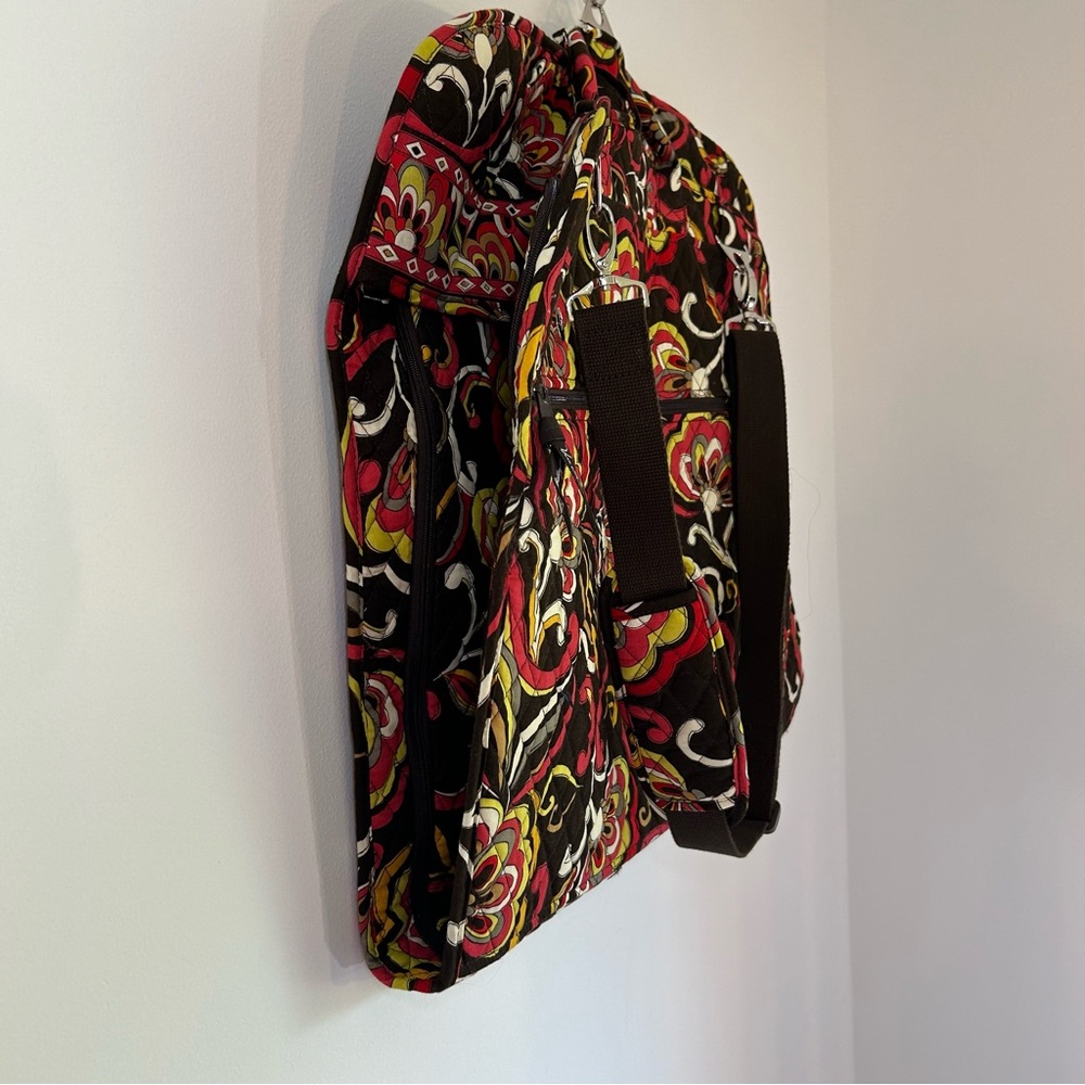 VERA BRADLEY Hanging Garment Bag - PUCCINI - Brown Pink Yellow Floral - Picture 8 of 16